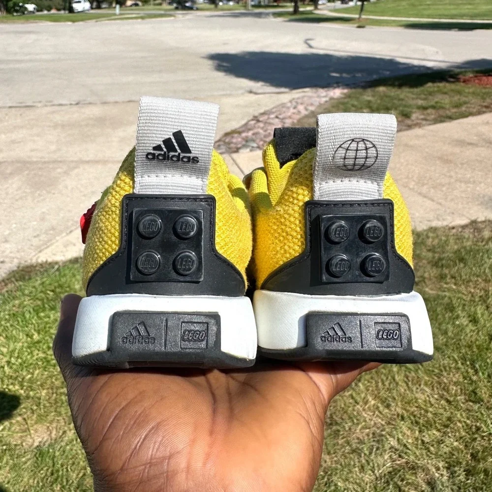 Adidas x LEGO Sport Toddler Boy Shoes Size 10 Yellow Black Sneakers